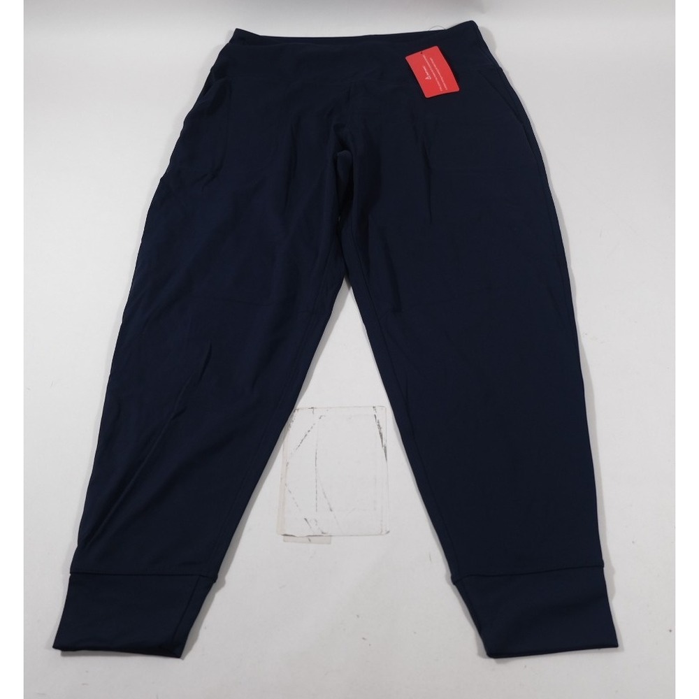 The Gym People Joggers Womens L Navy Blue High Waisted Athletic Yoga Pants Cuff